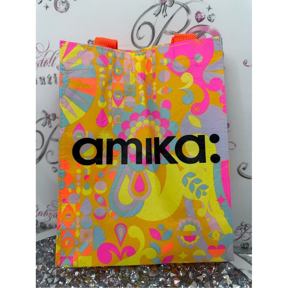 amika bag tote Bright Neon Paisley Tote in Yellow, Pink & Aqua